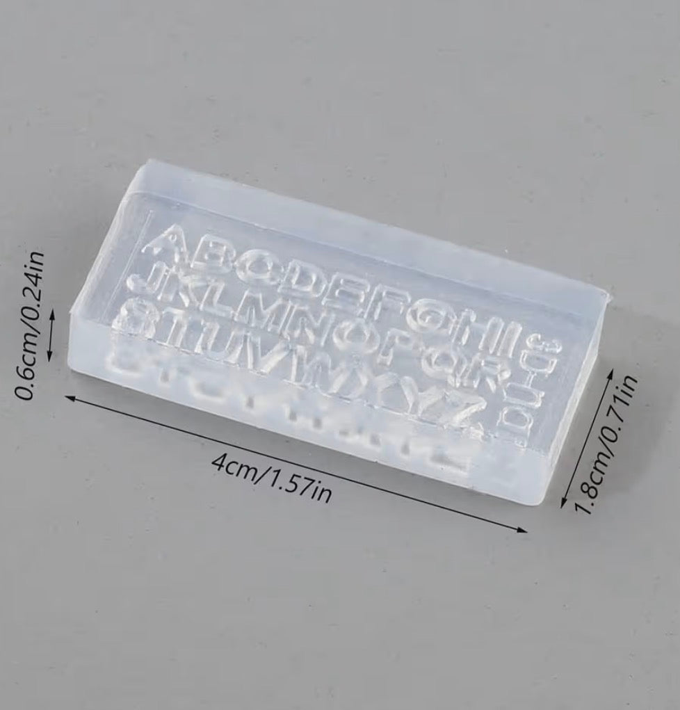 3D Letters Nail Art Silicone Molds Mini Alphabet Nail Molds